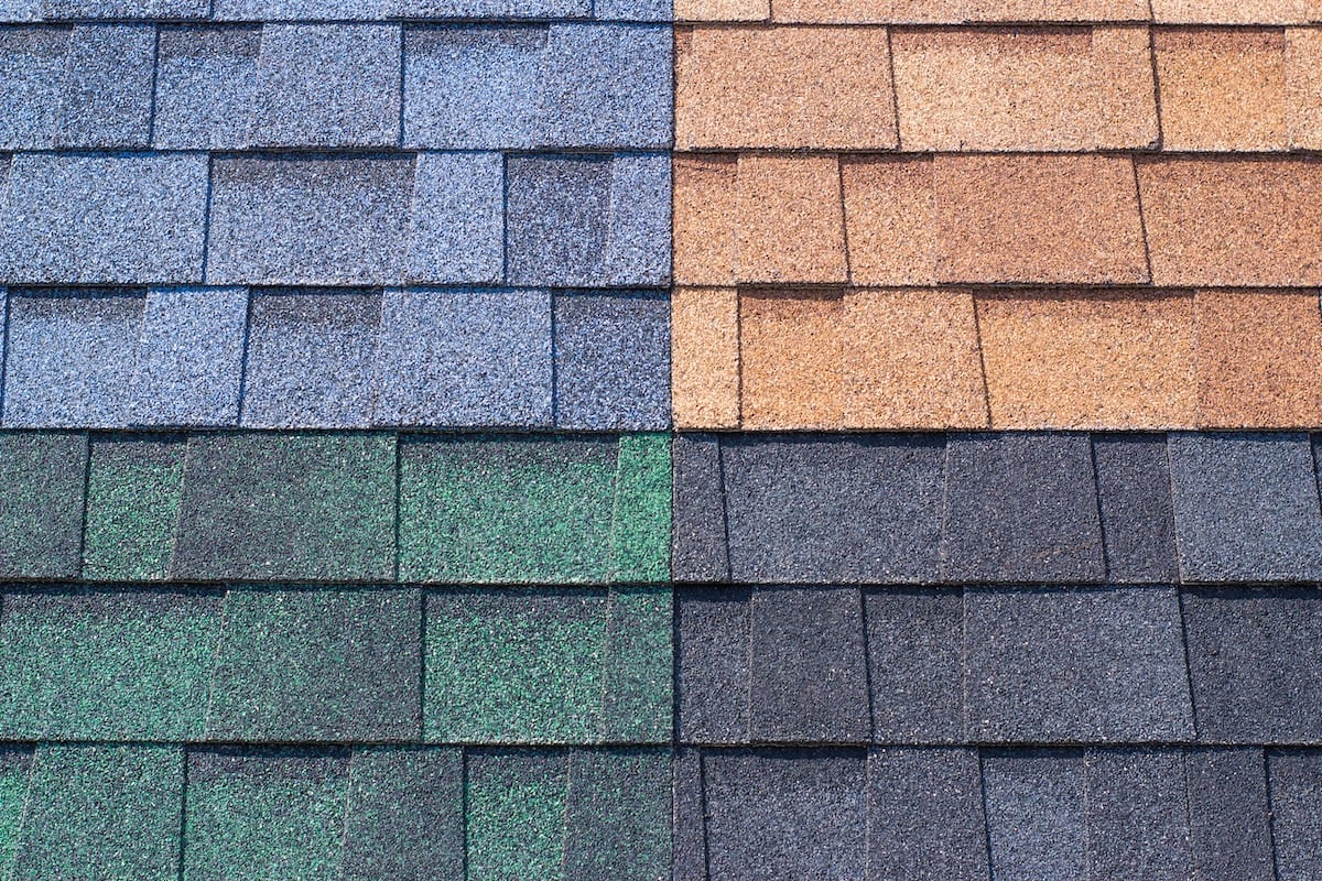multi-colored bitumen shingles