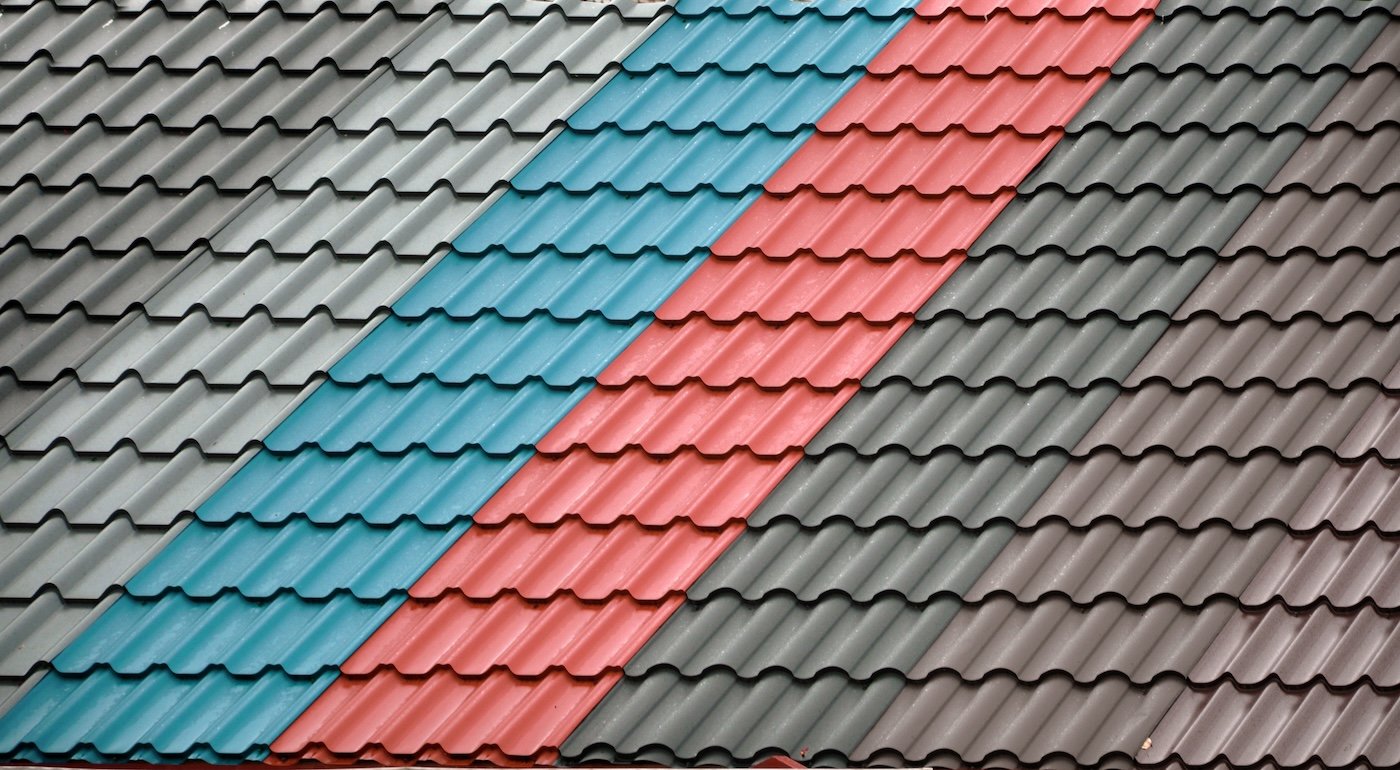 metal roofing colors side by side