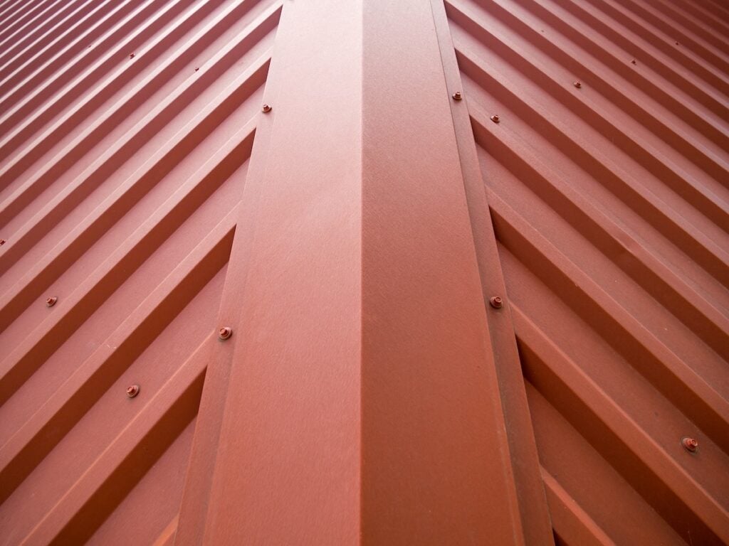 metal roof ridge cap