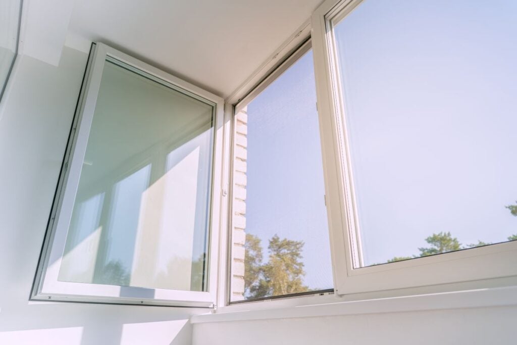egress window installation blue sky