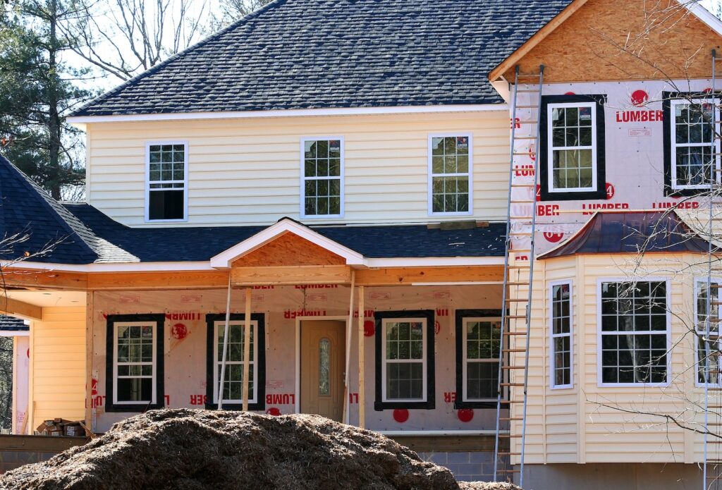 siding installation in progress