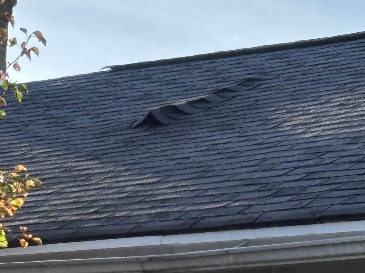 shingle roof repair dark grey damaged shingles
