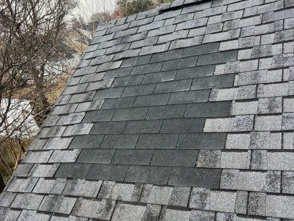 shingle roof repair winter time CTA Exteriors project