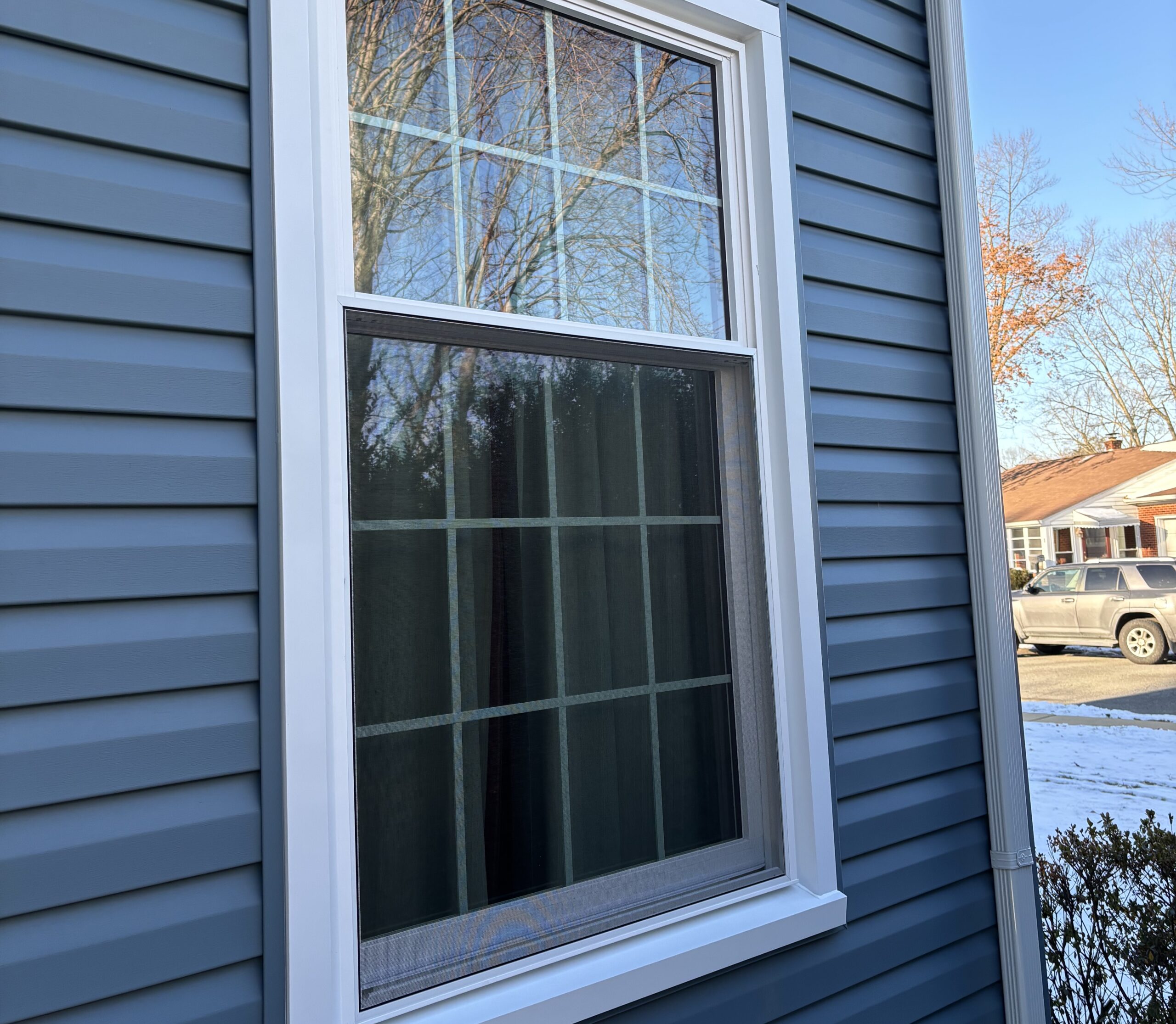 newly installed white window