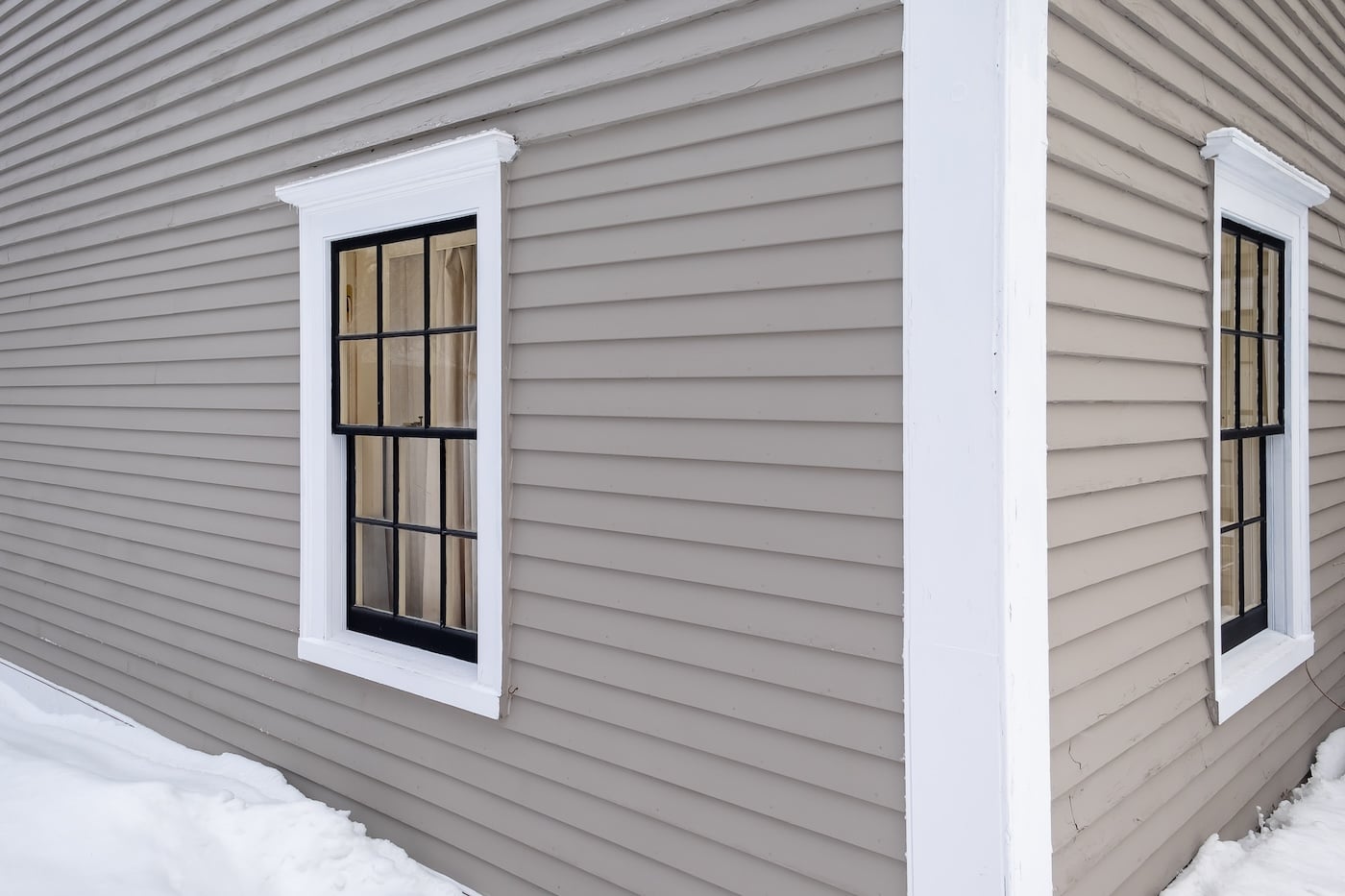beige seamless siding