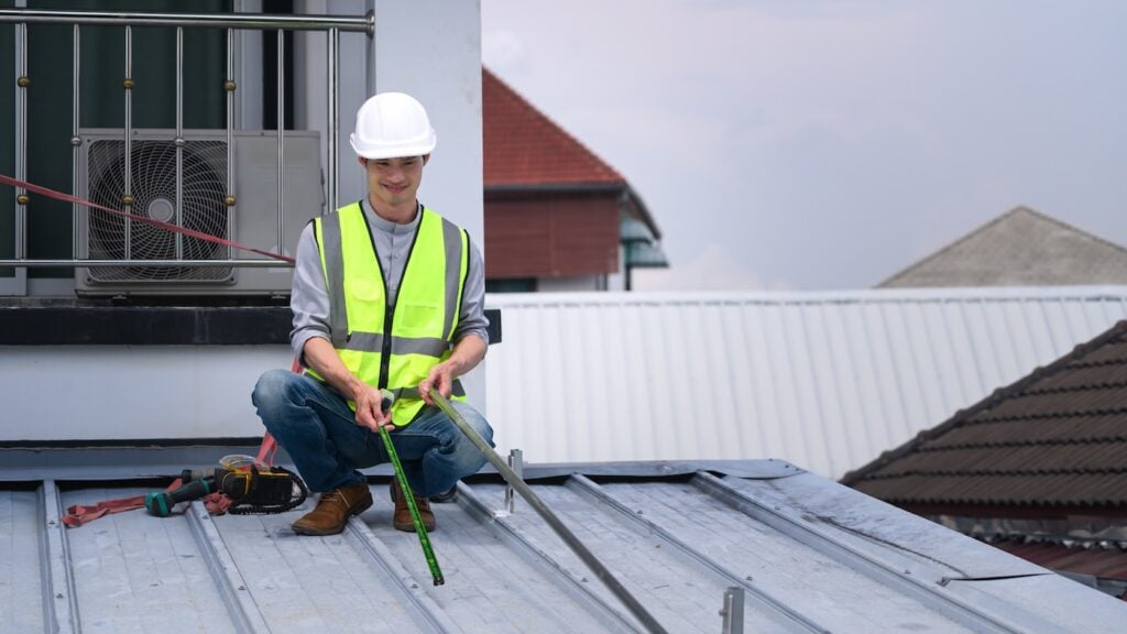 measuring metal roof for replacement