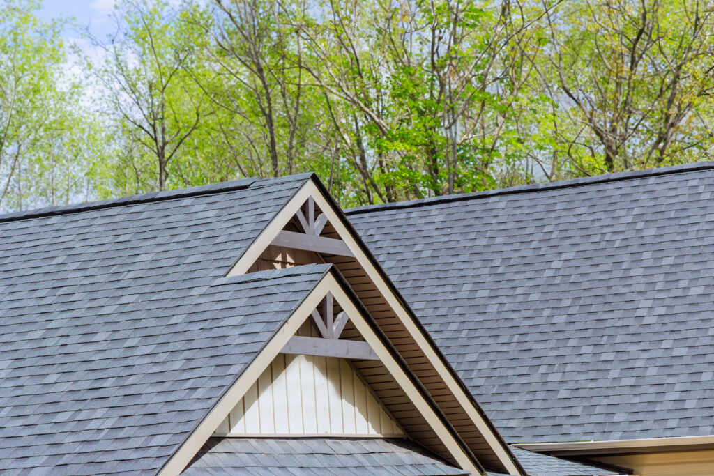 elkton residential roofing Rooftop of newly built house is covered asphalt shingles roofing construction