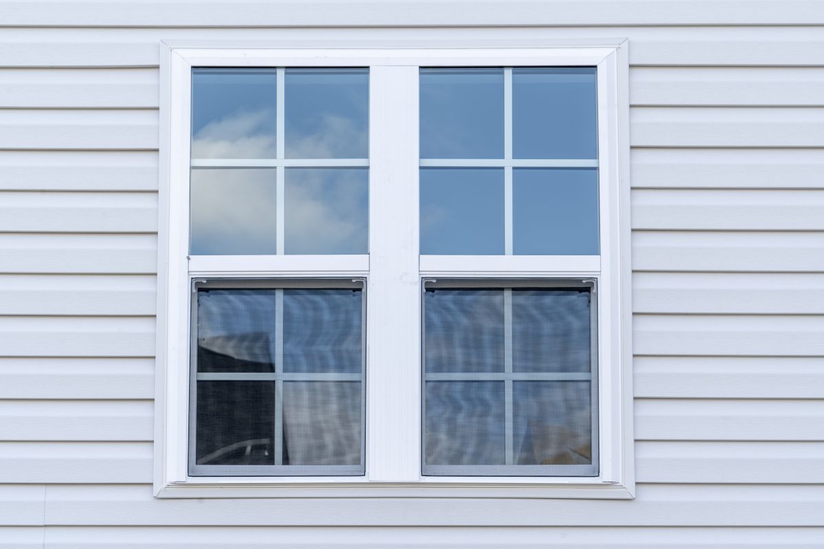 white window and siding